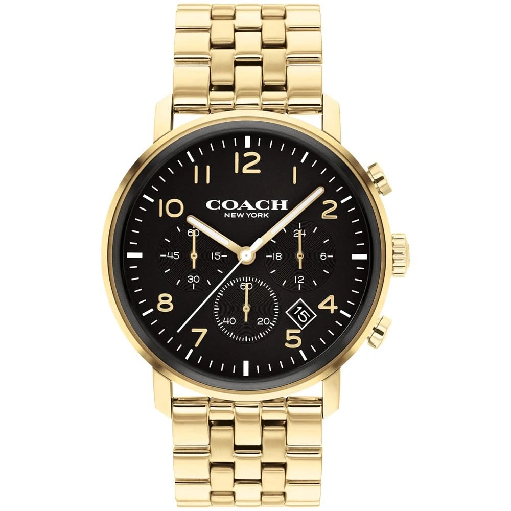 商品Coach|Men's Harrison Gold-Tone Bracelet Watch 42mm,价格¥1465,第1张图片