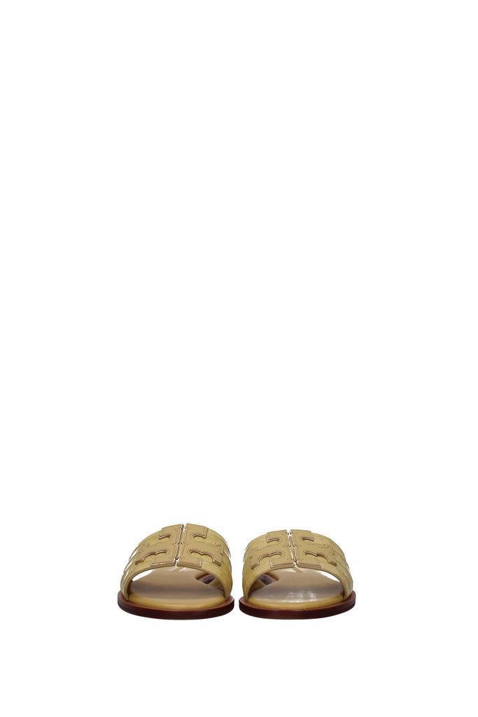 商品Tory Burch|Slippers and clogs Leather Yellow,价格¥898,第5张图片详细描述