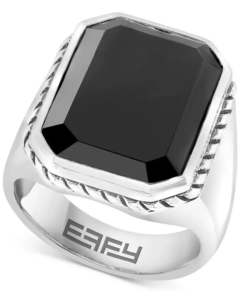 商品Effy|EFFY® Men's Onyx Ring in Sterling Silver,价格¥936,第1张图片