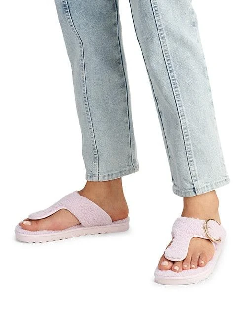 商品Coach|Hollie Shearling Sandals,价格¥316,第5张图片详细描述