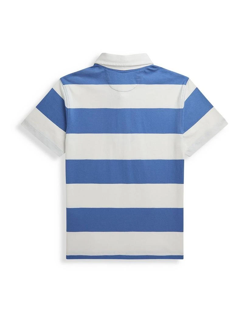商品Ralph Lauren|Boys' Striped Cotton Short Sleeve Rugby Shirt - Little Kid, Big Kid,价格¥162,第2张图片详细描述