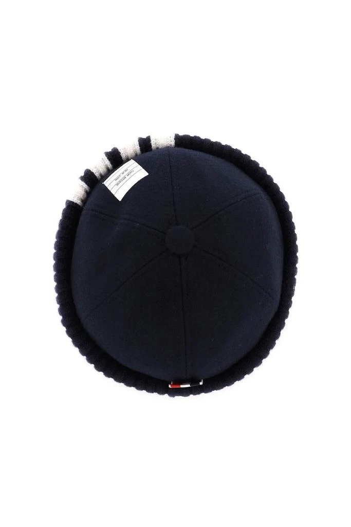 商品Thom Browne|Thom browne melton hat with rib knit cuff,价格¥2945,第2张图片详细描述
