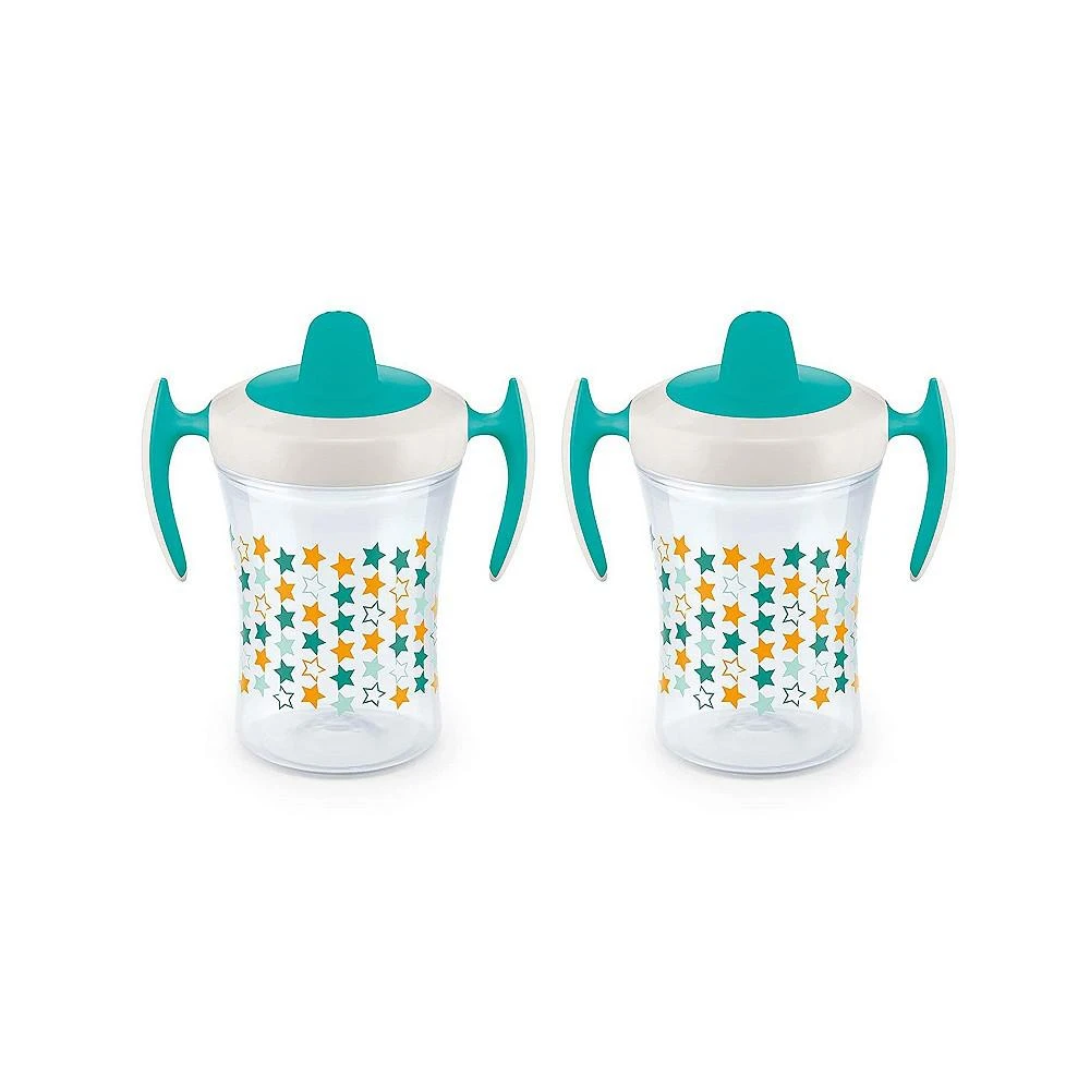 商品NUK|Evolution Soft Spout Learner Cup, 8 oz, Green Stars, 2 pack,价格¥140,第1张图片