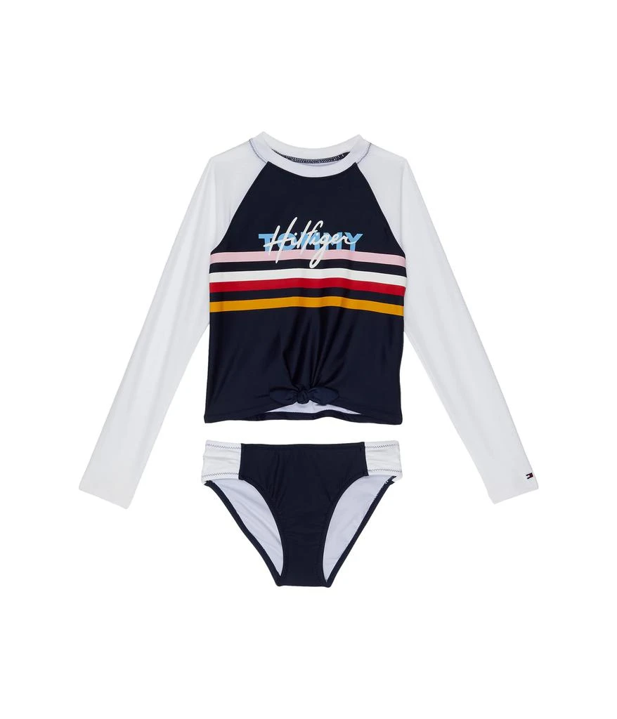 商品Tommy Hilfiger|Exploded Global Logo One-Piece Swimsuit (Big Kids),价格¥209,第1张图片