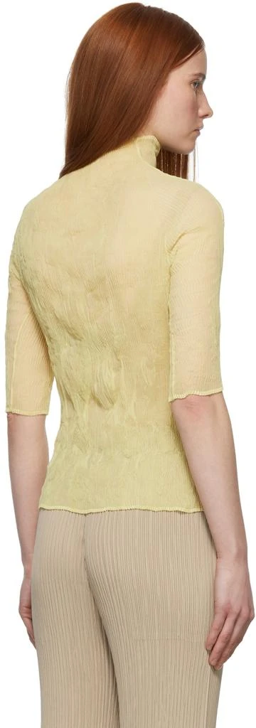 商品Issey Miyake|Yellow Chiffon Twist 1 Top,价格¥1422,第3张图片详细描述