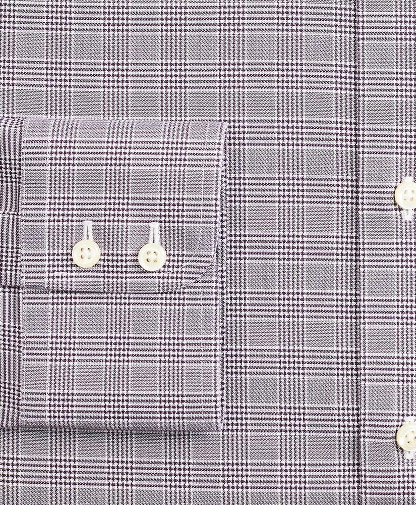 商品Brooks Brothers|Stretch Regent Regular-Fit Dress Shirt, Non-Iron Royal Oxford English Collar Glen Plaid,价格¥522,第5张图片详细描述