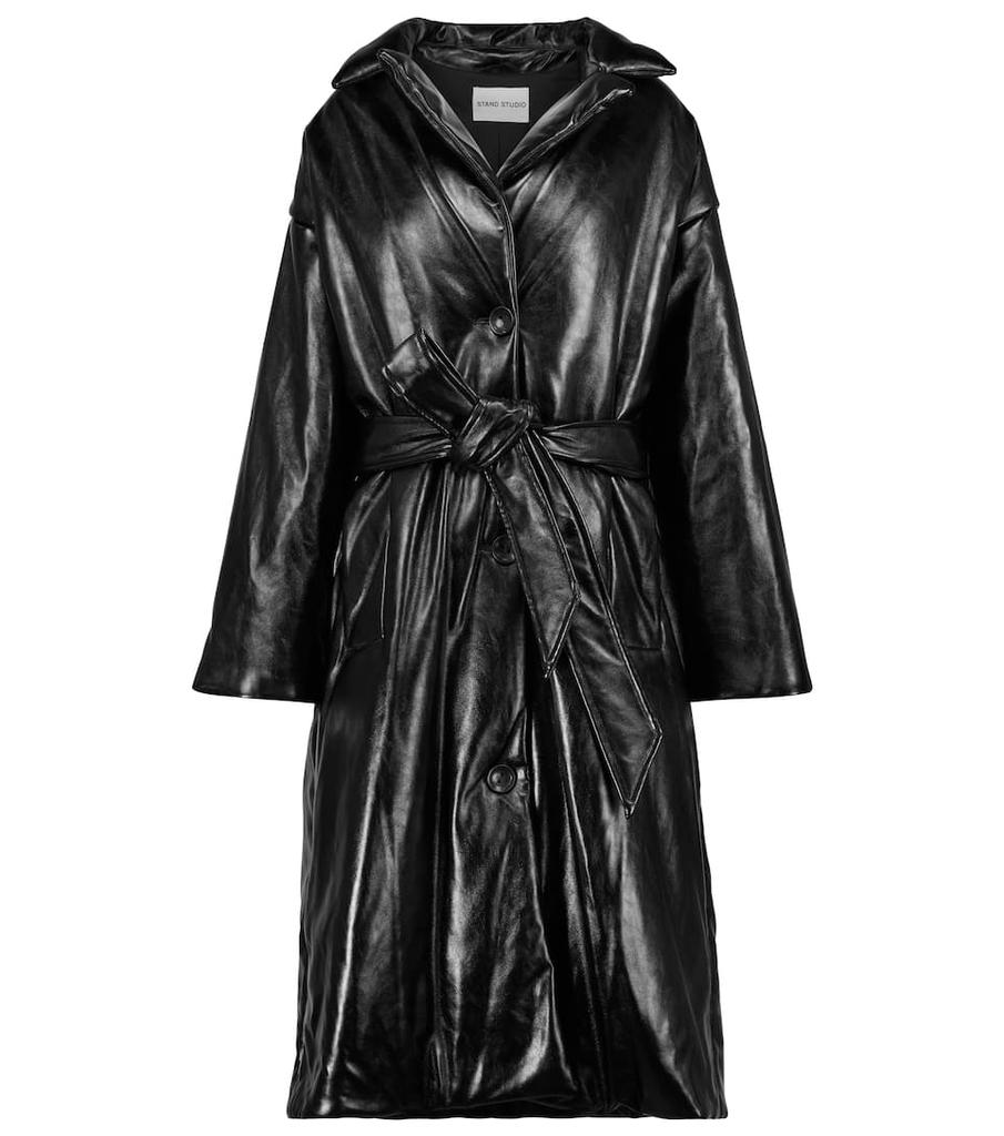 Irma belted faux leather coat商品第1张图片规格展示