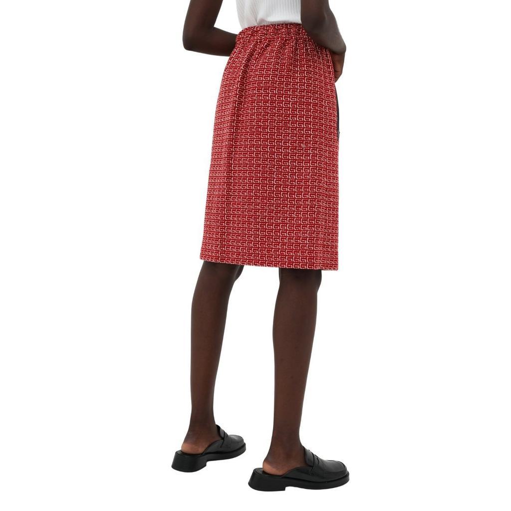 商品Gucci|Red Jacquard GG Drawstring Skirt,价格¥8829,第6张图片详细描述
