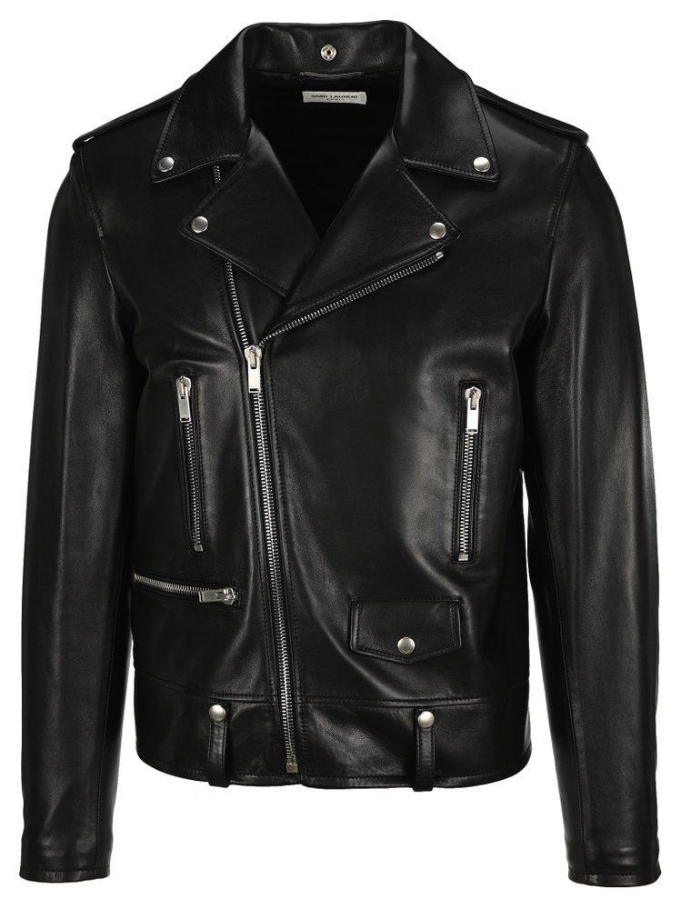 商品Yves Saint Laurent|Saint Laurent Leather Biker Jacket,价格¥23460,第1张图片