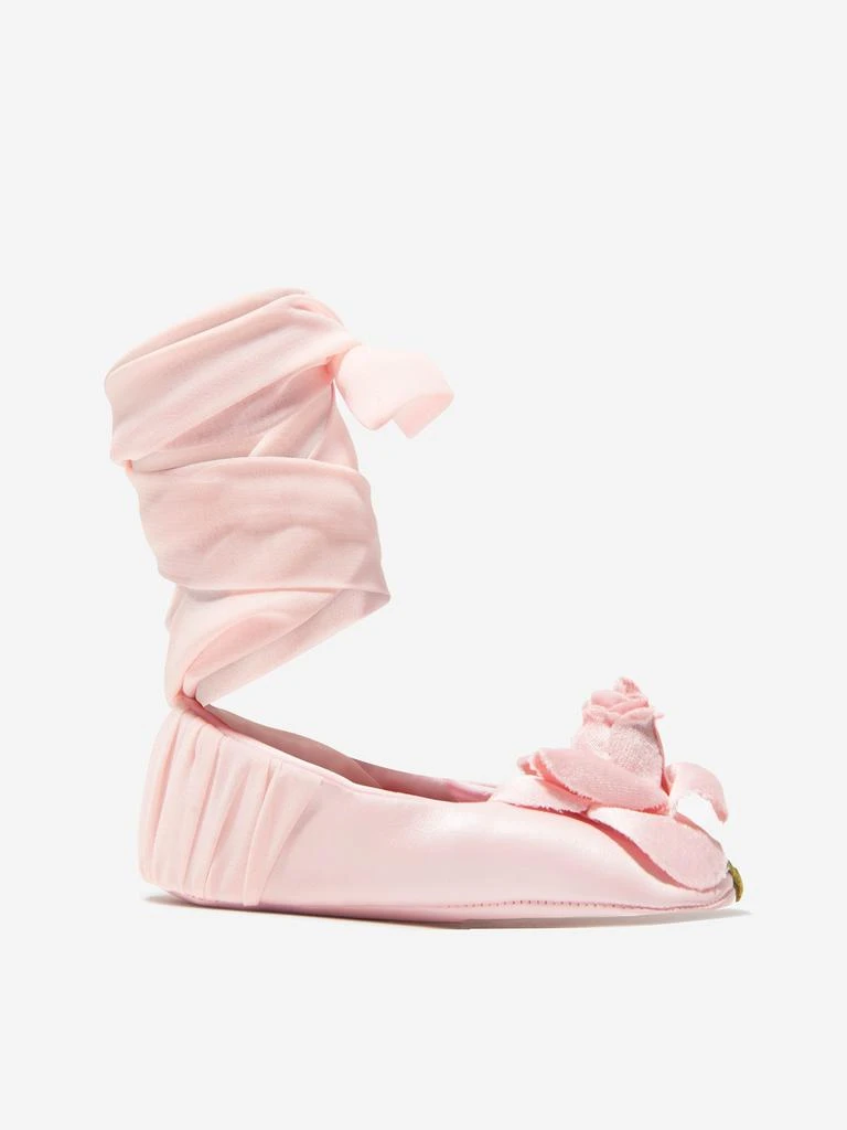 商品MONNALISA|Monnalisa Pink Baby Girls Pre-Walker Rose Shoes,价格¥840,第1张图片