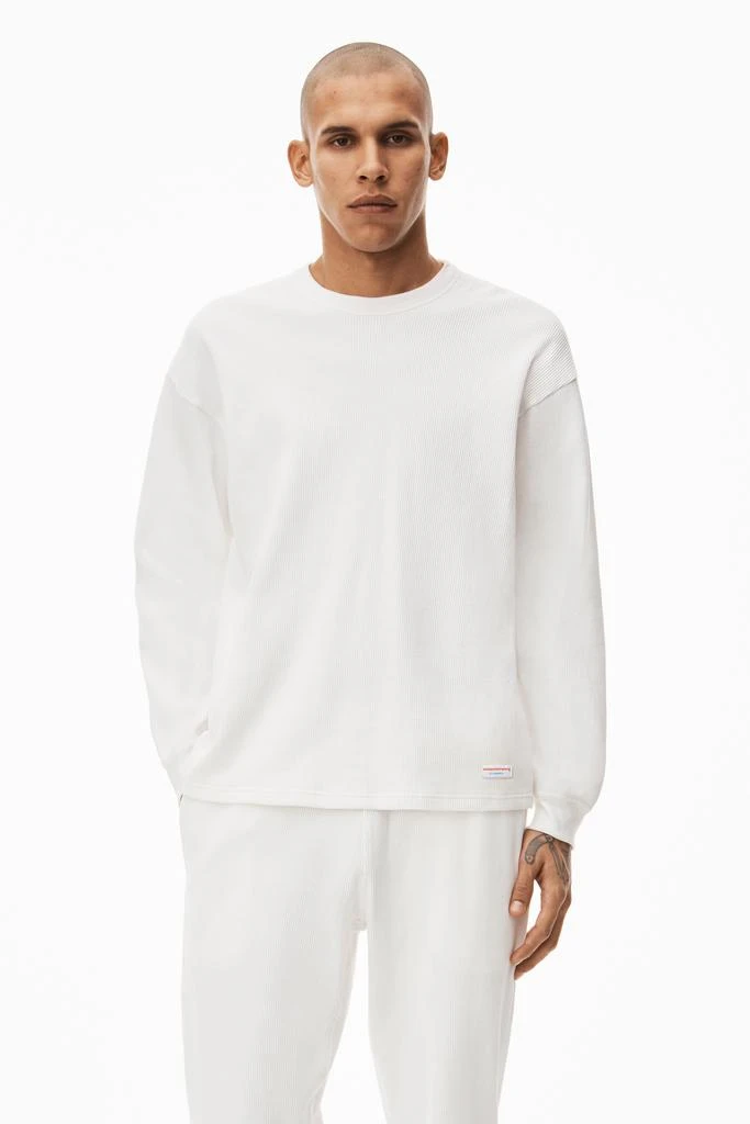 商品Alexander Wang|UNISEX LONG SLEEVE IN COTTON WAFFLE THERMAL,价格¥564,第1张图片