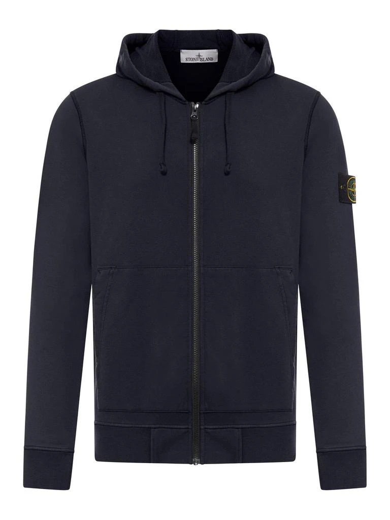 商品Stone Island|Logo Patch Zipped Hoodie,价格¥3033,第1张图片