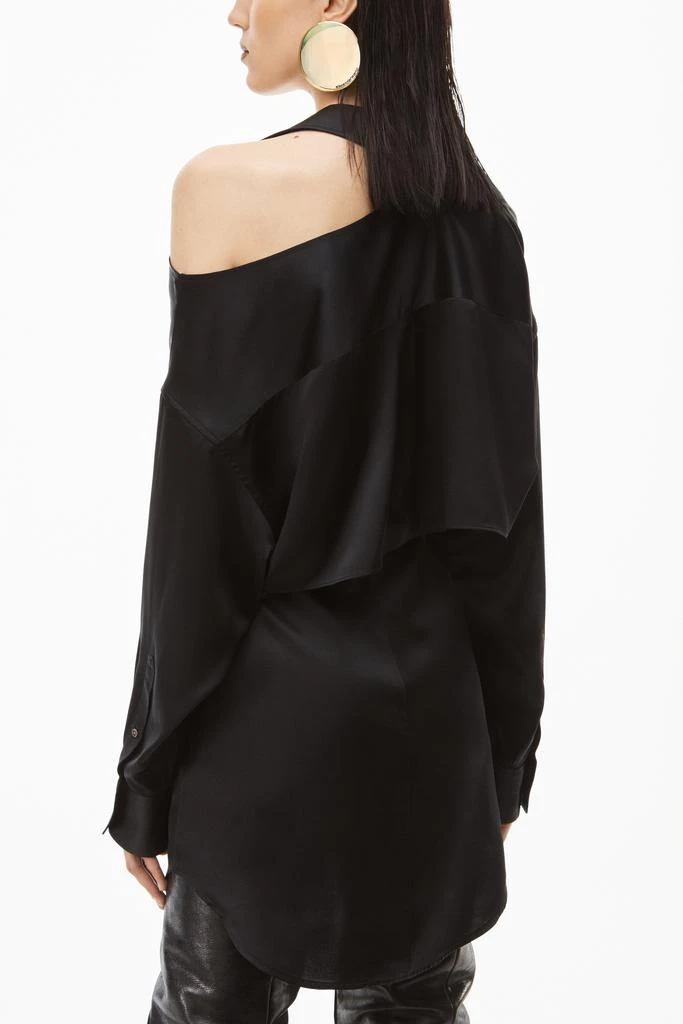 CUTOUT SHOULDER DRESS IN SILK CHARMEUSE 商品