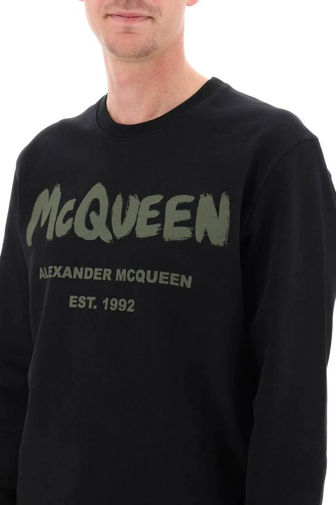 商品Alexander McQueen|Alexander mcqueen mcqueen graffiti sweatshirt,价格¥3488,第4张图片详细描述