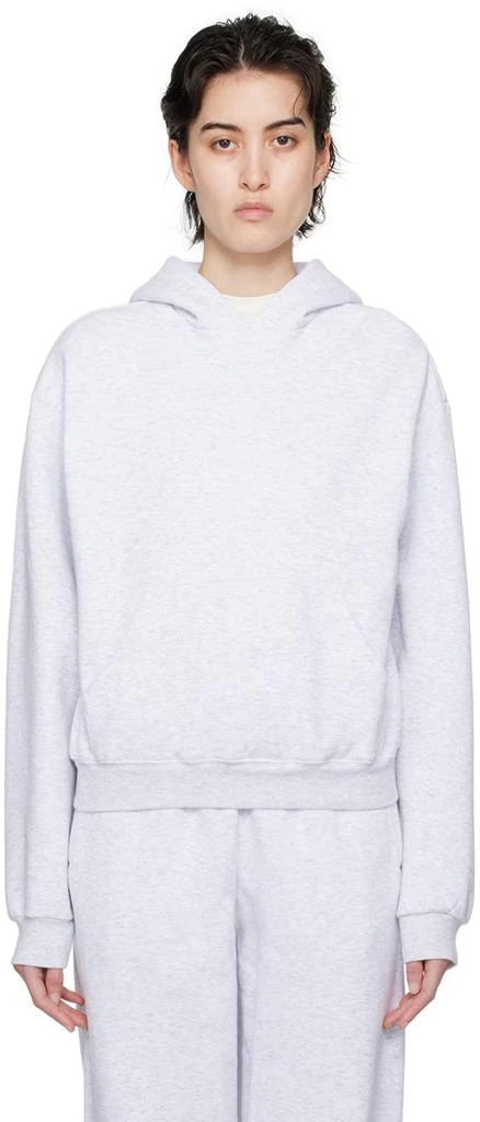 商品SKIMS|Gray Cotton Fleece Classic Hoodie,价格¥552,第1张图片