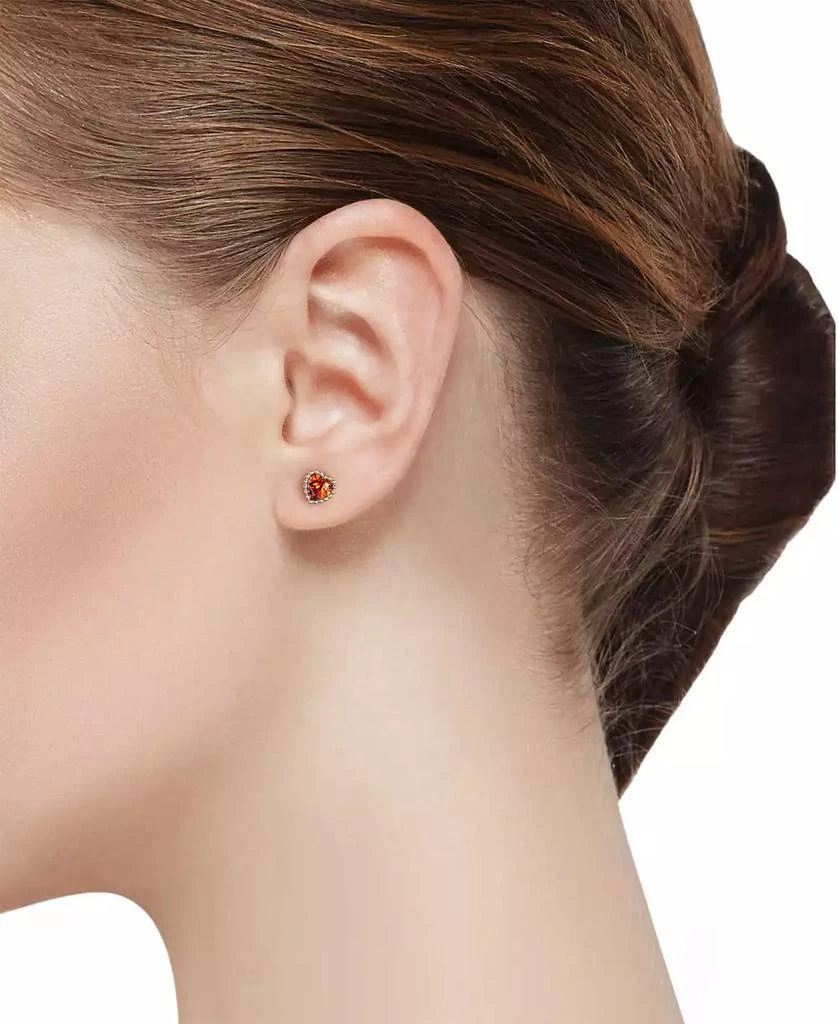 商品Unwritten|Multi Pink Cubic Zirconia and Enamel Heart Butterfly Stud and Hoop Earring Set,价格¥140,第4张图片详细描述