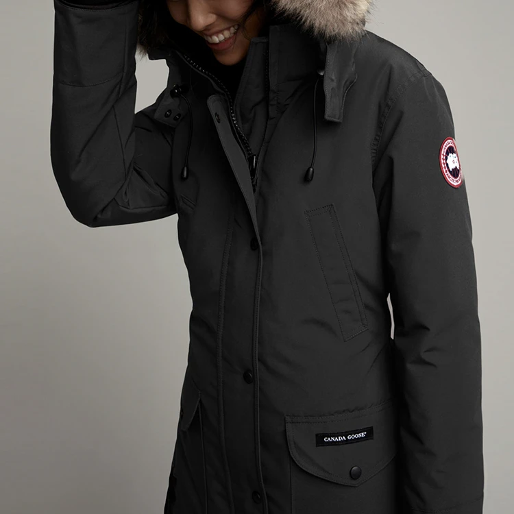 商品[国内直发] Canada Goose|[预售3天]加拿大鹅 Fusion Fit 版Trillium系列冬季连帽宽松中长款防风防水保暖派克羽绒服 女款 黑色,价格¥7260,第3张图片详细描述