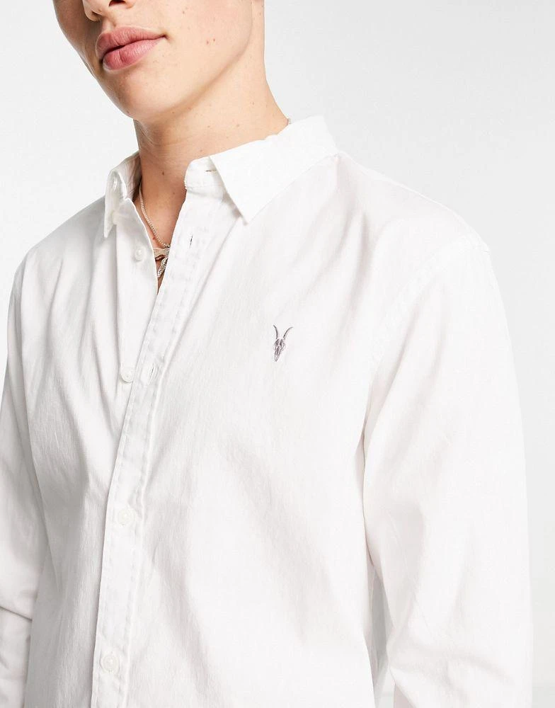 商品ALL SAINTS|AllSaints Hawthorne stretch fit shirt in white,价格¥887,第3张图片详细描述