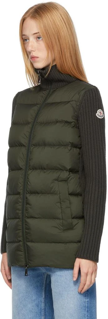 商品Moncler|Green Down Knit Cardigan Jacket,价格¥10005,第4张图片详细描述