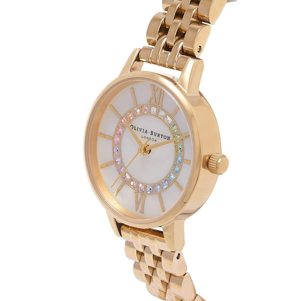 商品Olivia Burton|Women's Wonderland Gold-Tone Stainless Steel Bracelet Watch 30mm,价格¥719,第2张图片详细描述