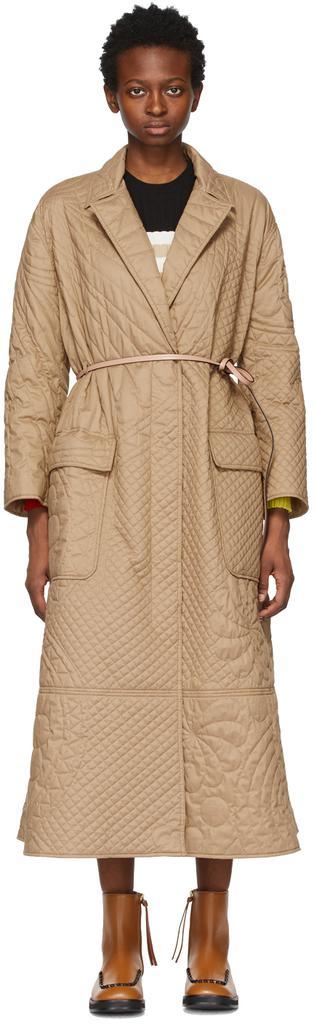 商品Moncler|1 Moncler JW Anderson Khaki Quilted Penbryn Coat,价格¥19922,第1张图片