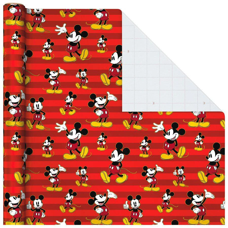 商品Hallmark|Disney Mickey Mouse Wrapping Paper with Cut Lines on Reverse,价格¥127,第2张图片详细描述
