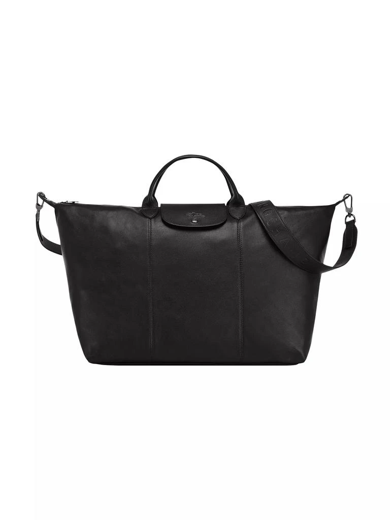 商品Longchamp|Large Le Pliage Leather Travel Bag,价格¥3159,第1张图片