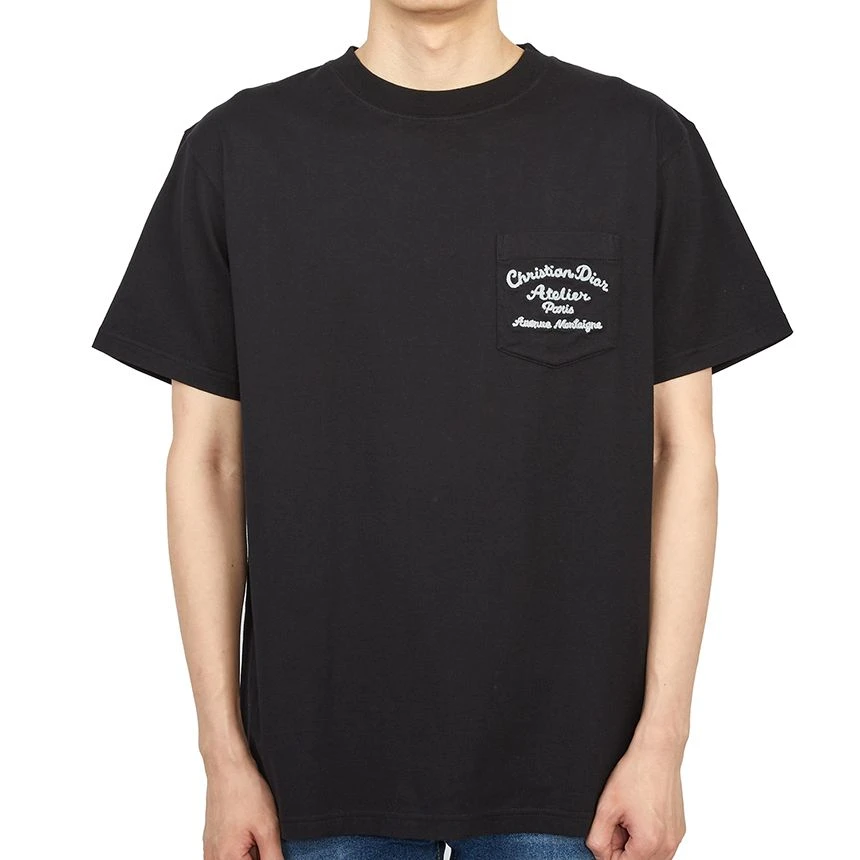 商品[国内直发] Dior|DIOR 黑色男士T恤 293J645A0677-C988,价格¥7381,第1张图片