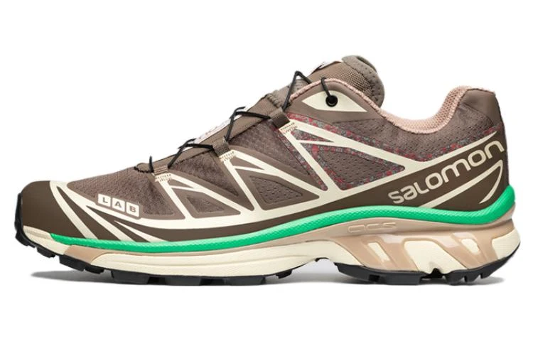 商品[国内直发] Salomon|萨洛蒙 XT-6 Mindful 2 正面拉绳 织物减震透气 低帮 休闲跑步鞋 男女同款 绿棕,价格¥1442,第1张图片