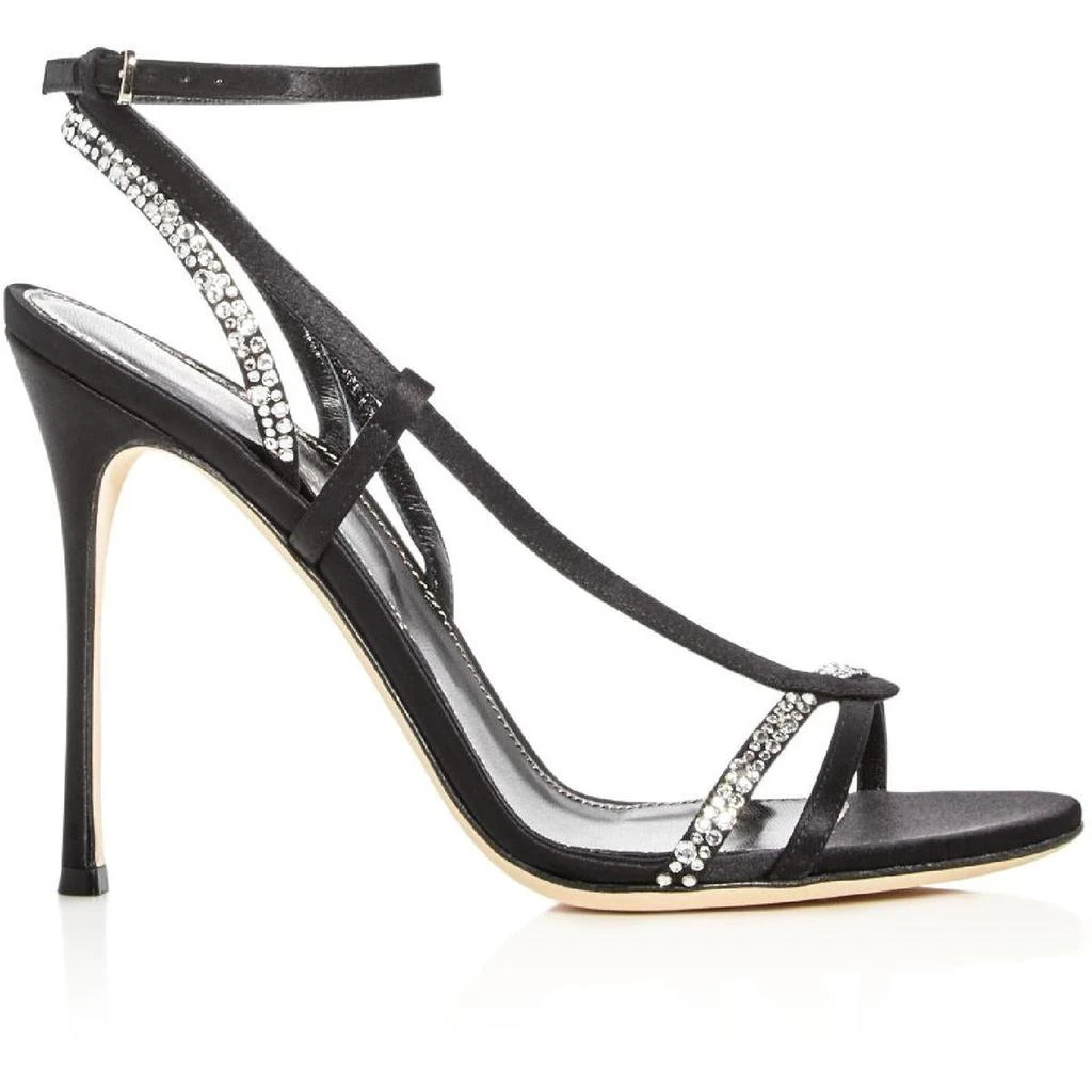 商品Sergio Rossi|Sergio Rossi Womens Satin Ankle Strap Heels,价格¥916,第3张图片详细描述