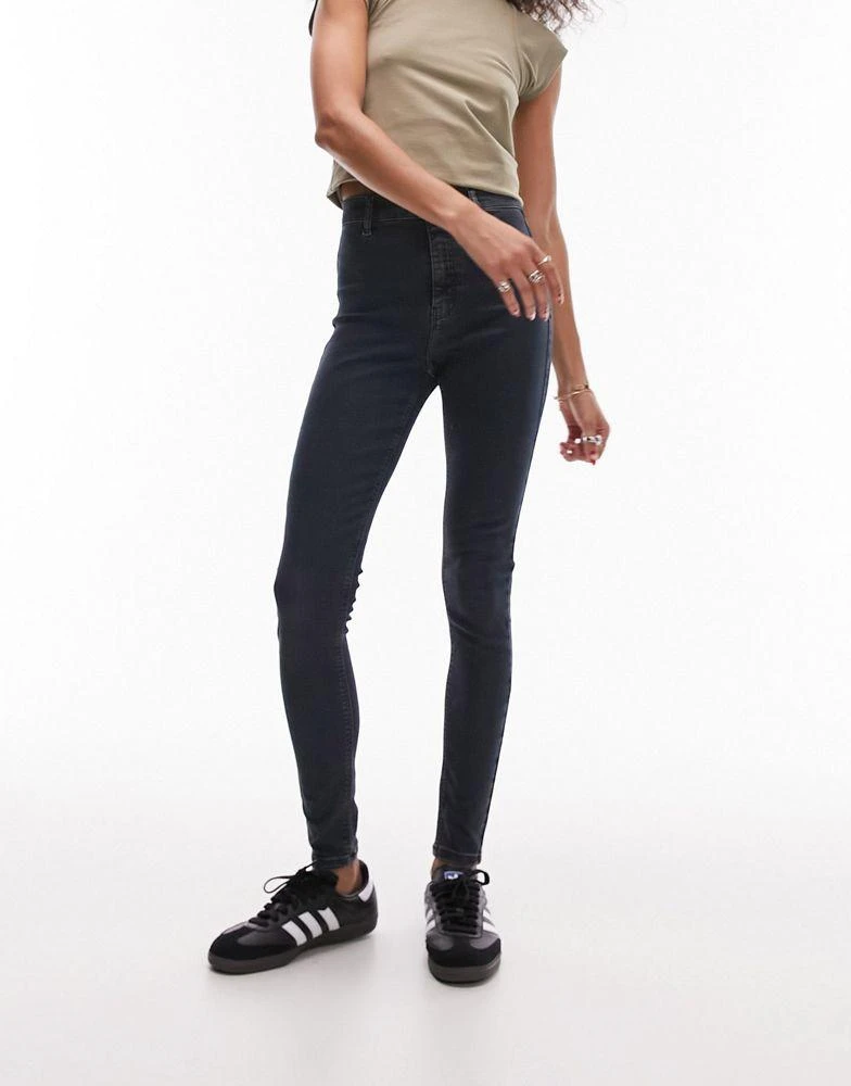 商品Topshop|Topshop high rise Joni jeans in blue black,价格¥235,第1张图片