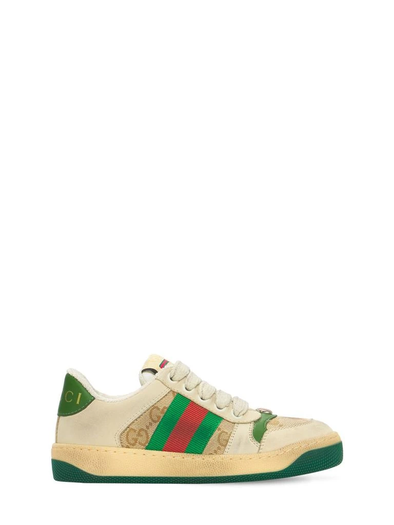 商品Gucci|Screener Web & Gg Sneakers,价格¥4446,第1张图片