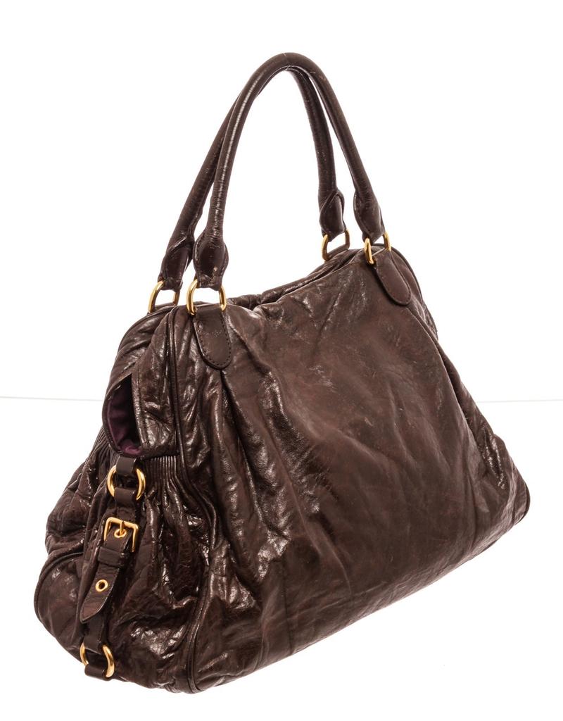 Miu Miu Black Leather Two Way Bag Shoulder bag商品第4张图片规格展示