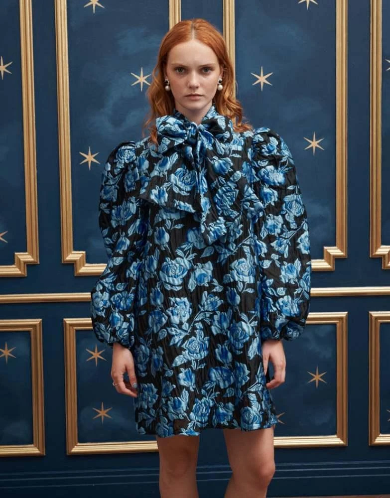 【英国発Sister Jane】Tamara bow-embellished twill mini dress Tamara Bow Mini Dress – Sister Jane