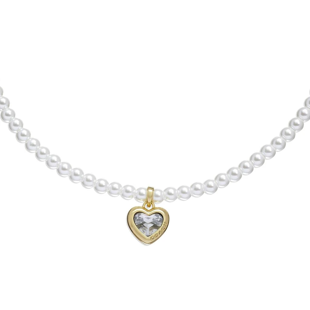 商品Coach|Heart Pearl Choker Necklace,价格¥712,第1张图片