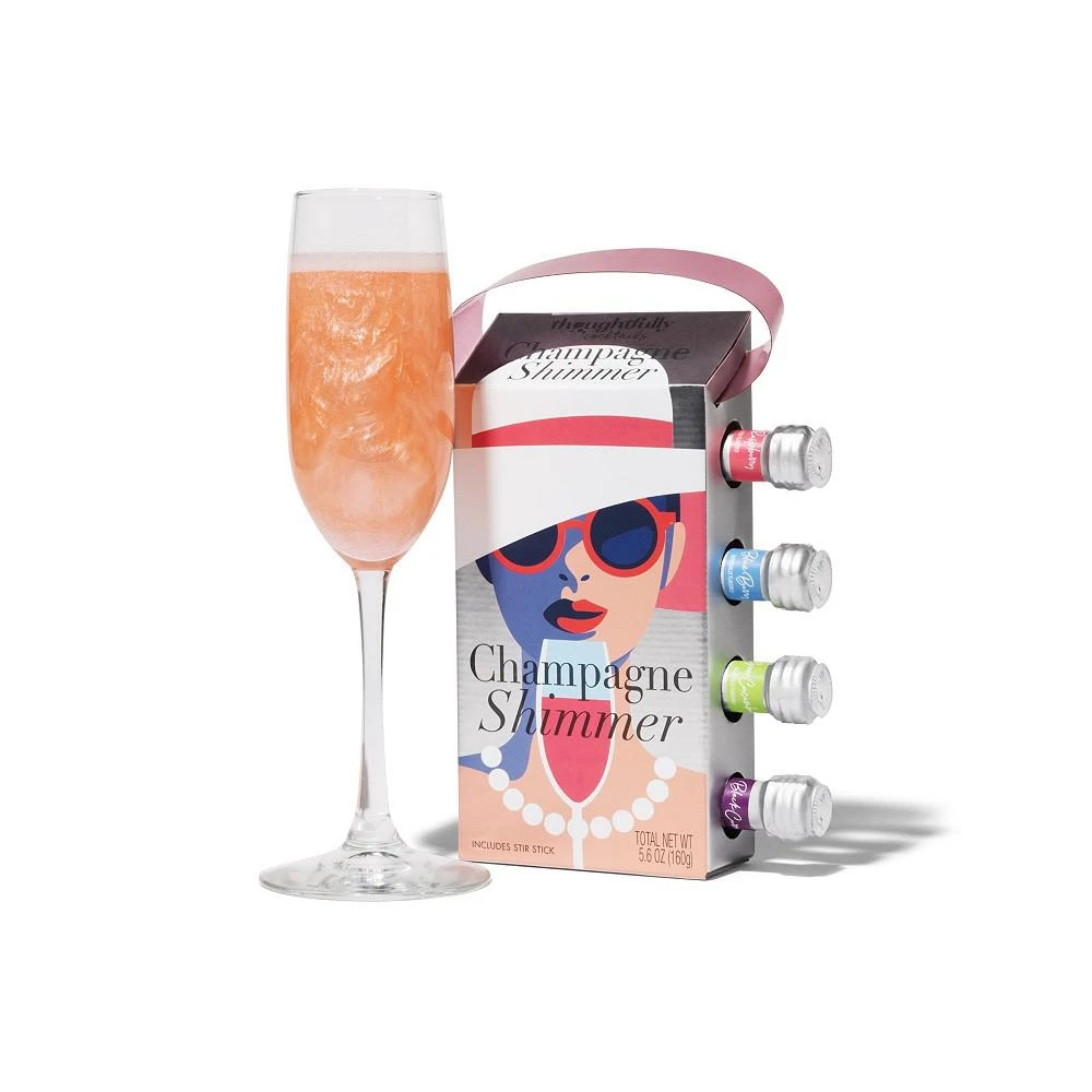 商品Thoughtfully|Cocktails, Champagne Shimmer Gift Set, Set of 4 Contains NO Alcohol,价格¥186,第1张图片