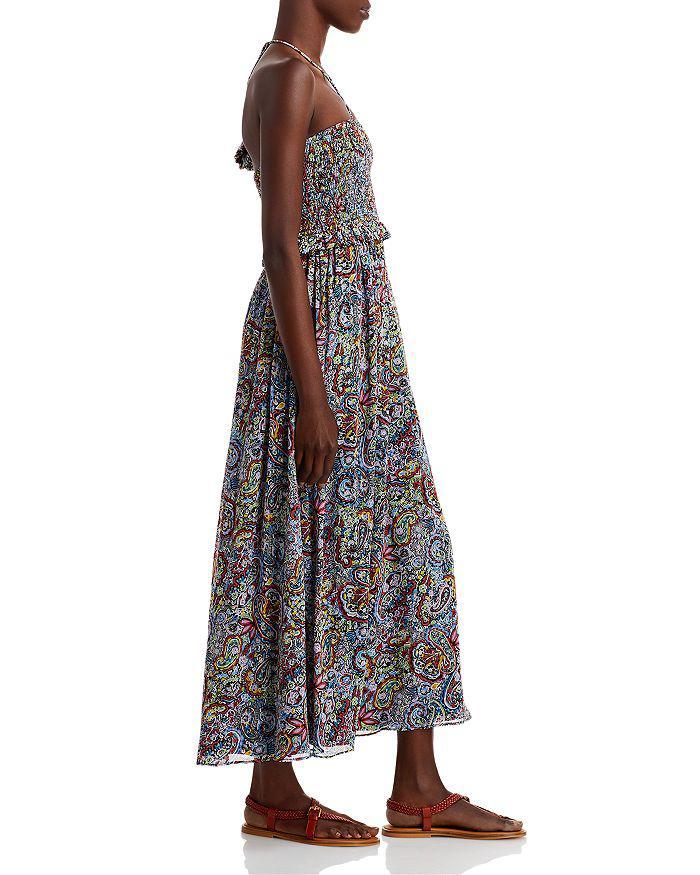 商品AQUA|Paisley Smocked Halter Midi Dress - 100% Exclusive,价格¥276,第7张图片详细描述