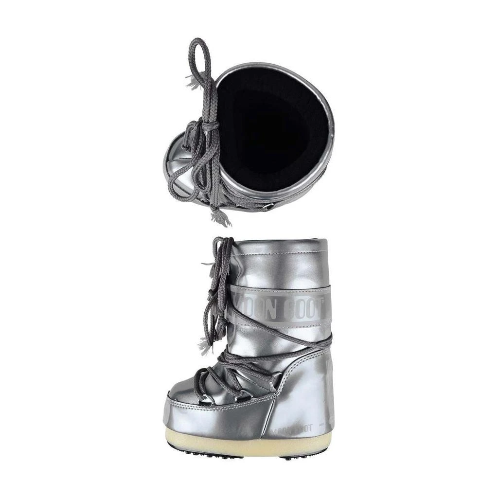 Moon Boot Gold, White, Silver  Girls Pearl Vinyl Snow Boots 商品