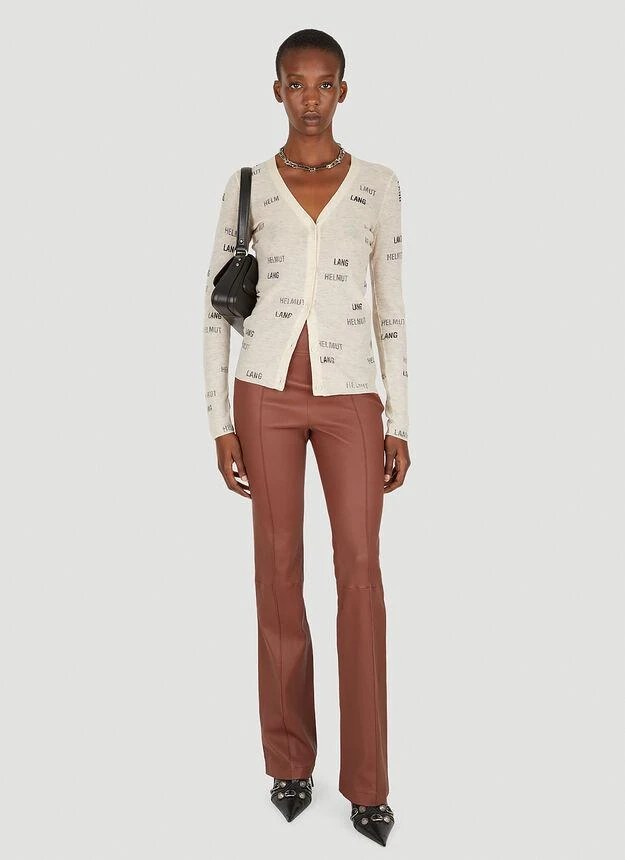 商品Helmut Lang|Logo Print Cardigan in Cream,价格¥2806,第2张图片详细描述