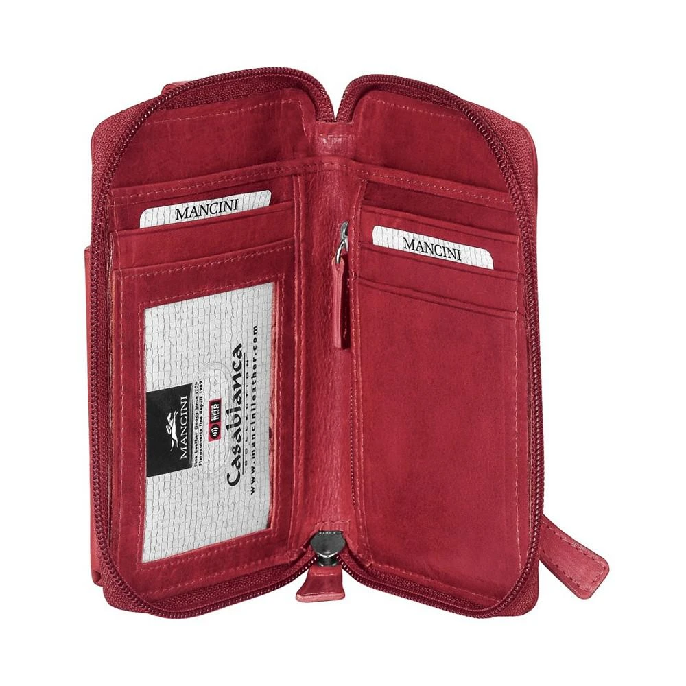 商品Mancini Leather Goods|Casablanca Collection RFID Secure Cell Phone Wallet,价格¥551,第5张图片详细描述