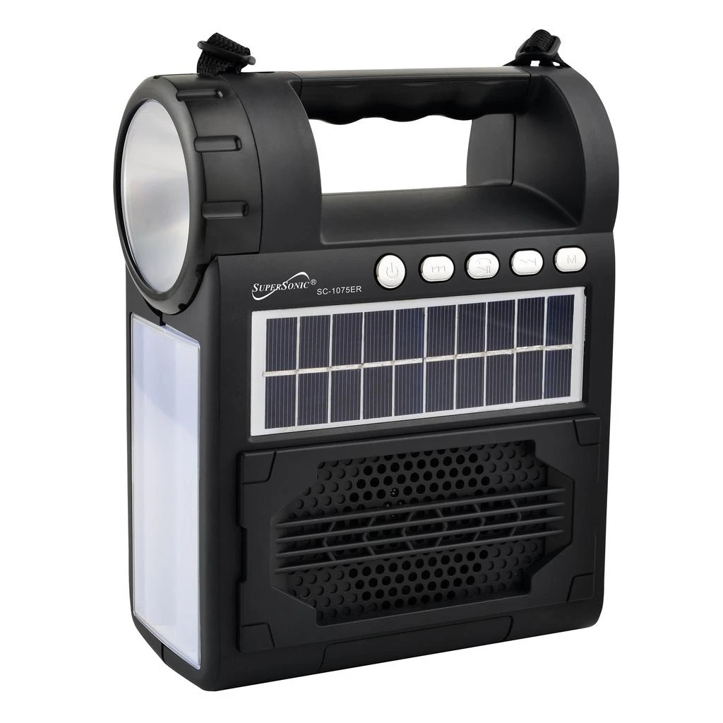 商品Supersonic|Solar Power Speaker with FM Radio / Flashlight / Lantern,价格¥382,第1张图片