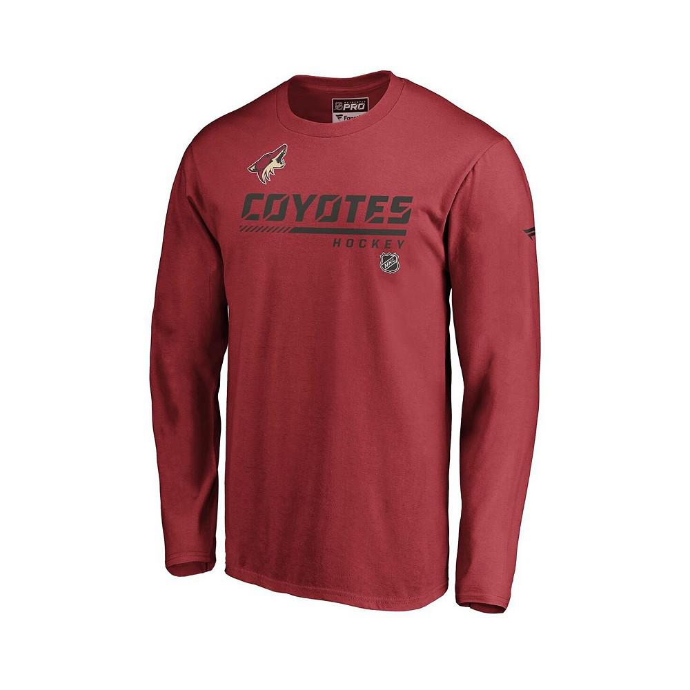 Men's Branded Garnet Arizona Coyotes Authentic Pro Core Collection Prime Long Sleeve T-shirt商品第3张图片规格展示