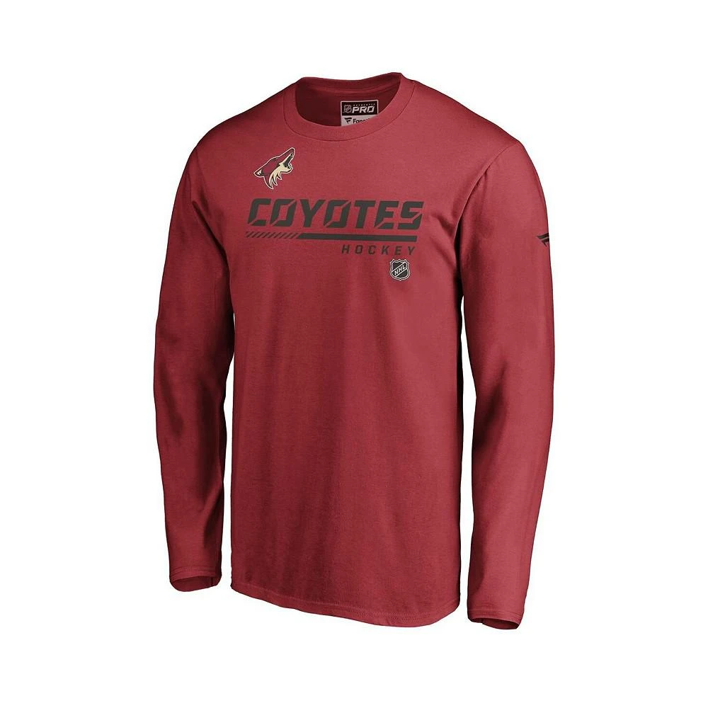 商品Fanatics|Men's Branded Garnet Arizona Coyotes Authentic Pro Core Collection Prime Long Sleeve T-shirt,价格¥193,第3张图片详细描述