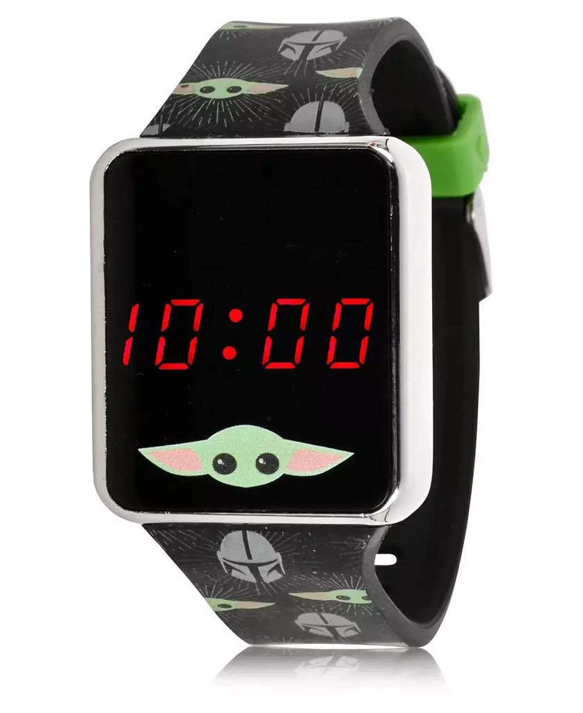 商品Accutime|Star Wars Kid's Baby Yoda Touch Screen Black Silicone Strap LED Watch, 36mm x 33 mm,价格¥108,第1张图片