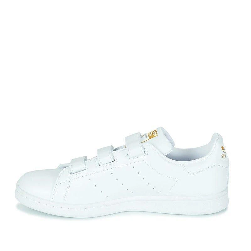 商品Adidas|ADIDAS阿迪达斯 经典STAN SMITH款 白色皮革金色logo印花鞋尾魔术贴板鞋休闲小白鞋,价格¥1225,第3张图片详细描述
