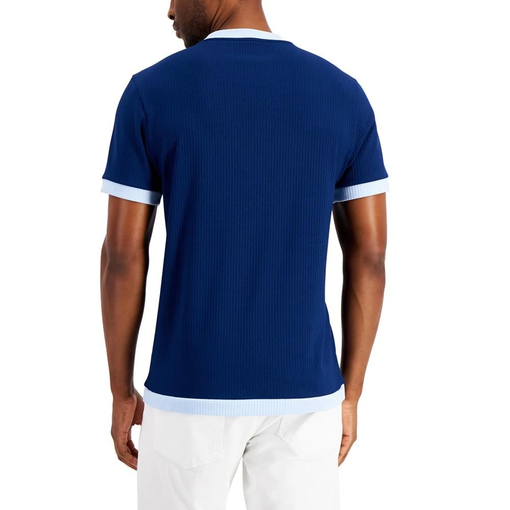 商品Alfani|Men's Ribbed Contrast T-Shirt, Created for Macy's,价格¥107,第2张图片详细描述