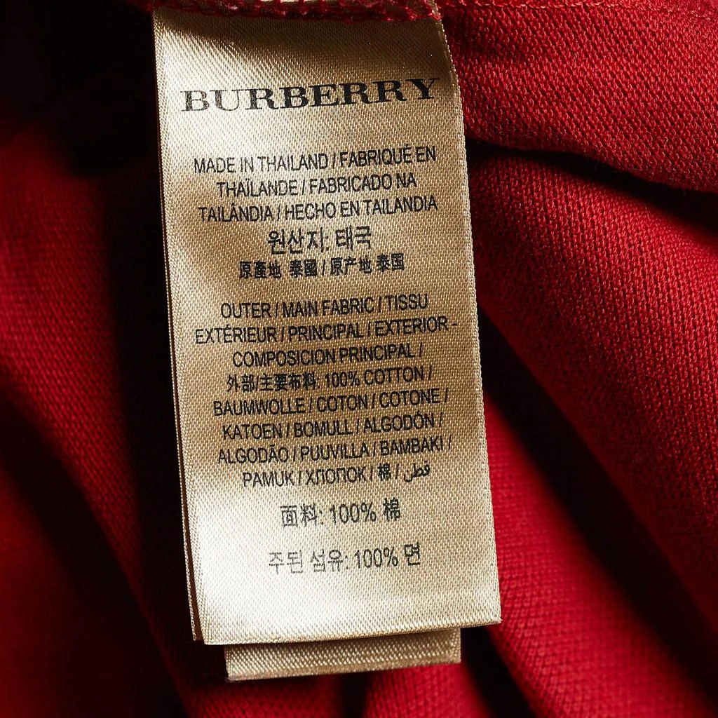 商品[二手商品] Burberry|Burberry Red Cotton Pique Short Sleeve Polo T-Shirt XL ,价格¥1256,第5张图片详细描述