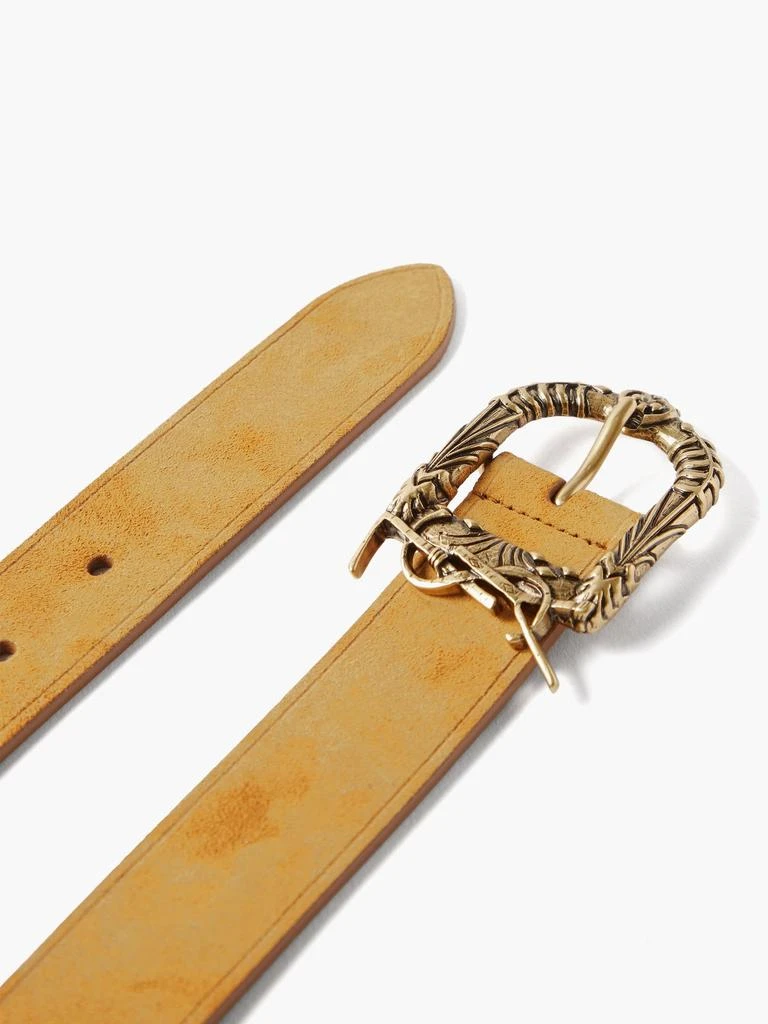 商品Yves Saint Laurent|YSL engraved-buckle suede belt,价格¥3230,第4张图片详细描述
