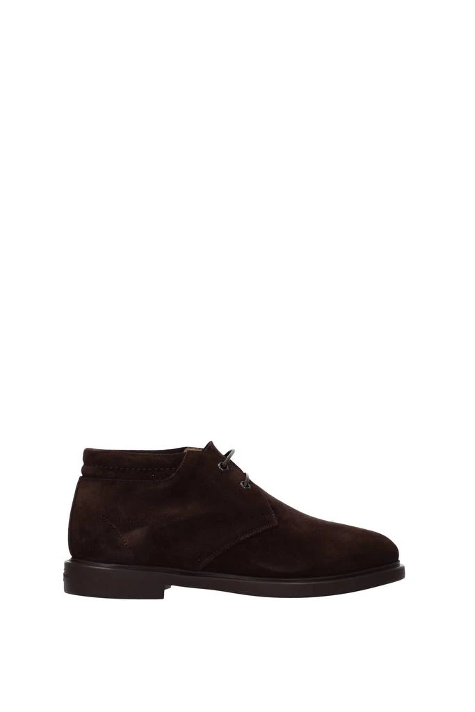 商品Salvatore Ferragamo|Lace up and Monkstrap rare Suede Brown Chocolate,价格¥2011,第1张图片