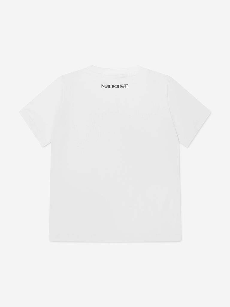 Neil Barrett White Boys Lightning Bolt Print T-Shirt商品第4张图片规格展示
